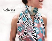 SILK SCARF, Black Cells, Habotai 8, bohemian abstract shawl, soft silk scarf, elegant silk scarves, lovely second skin, tribal, black,white SILK SCARF, Black Cells, Habotai 8, bohemian abstract shawl, soft silk scarf, elegant silk scarves, lovely second skin, tribal, black,white