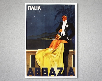 Abbazia Italy Travel Poster - Poster Print, Sticker or Canvas Print