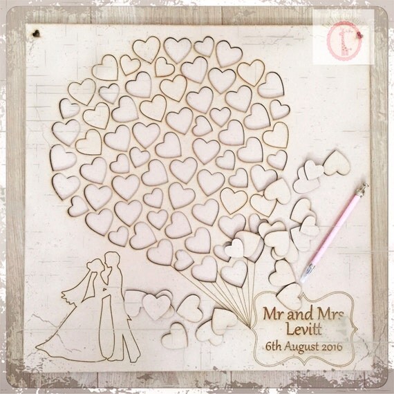 Heart slot guest book