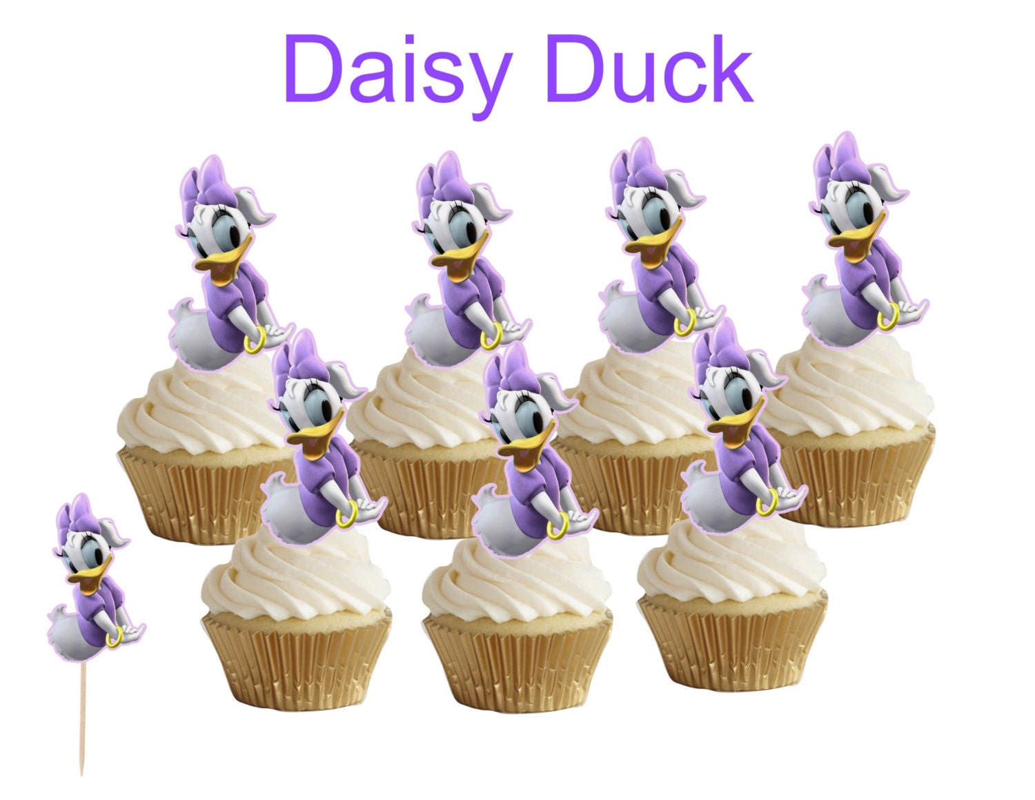 Daisy duck cupcakes