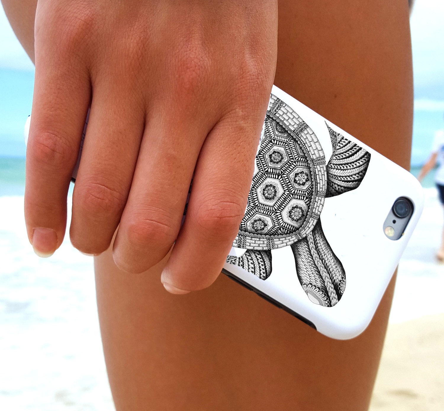 turtle/ turtle phone case/ phone case /white phone case/