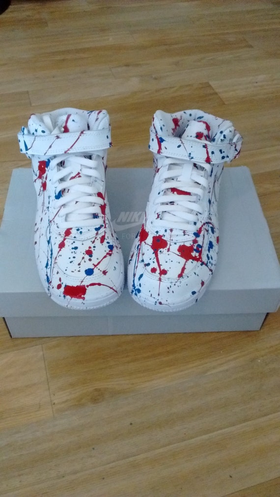 paint splatter air force ones