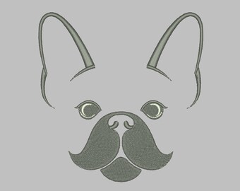 France Bulldog Machine Embroidery Design 7 Size - INSTANT DOWNLOAD