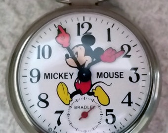 Items similar to Vintage Mickey Mouse Pocket Watch on Etsy
