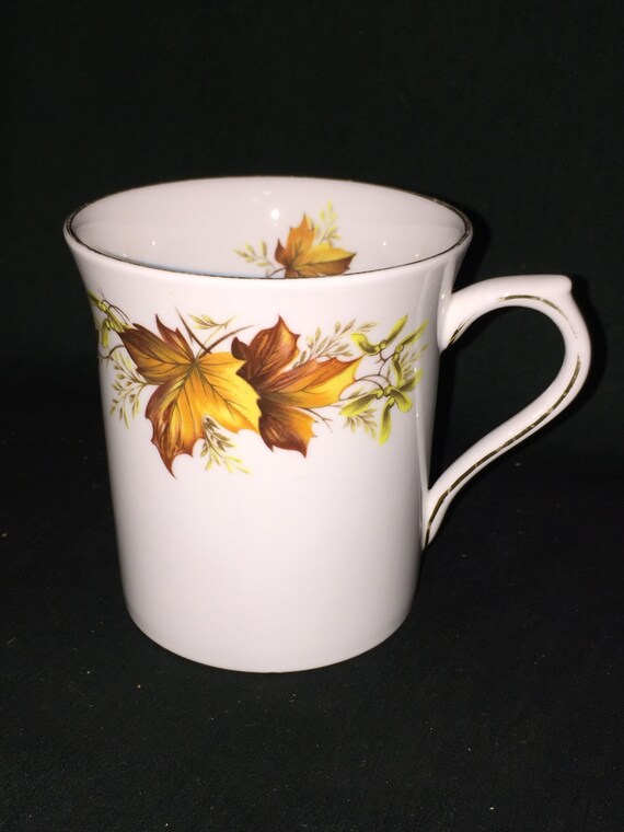Queens Fine Bone China Made in England Maple Leaf Pattern Cup