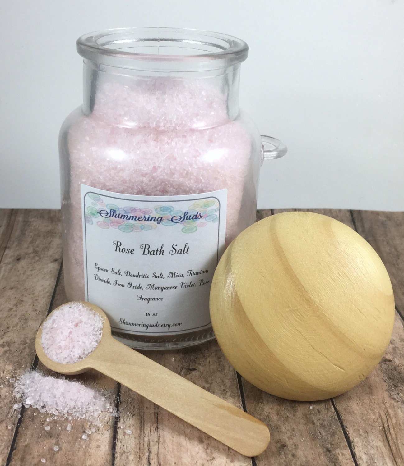 Rose Bath Salt Floral Bath Salt Handmade Bath Salt Detox