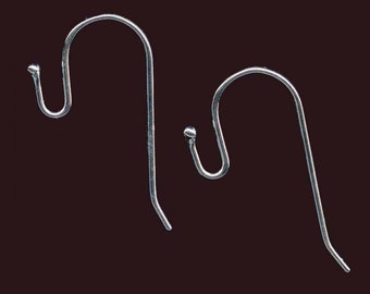 Ball tip earwire 23mm silver plated pkg of 4. b9-1087(e)