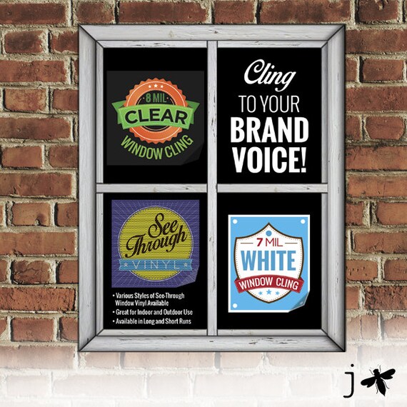 Custom Window Cling Window Decal Window Signs clear
