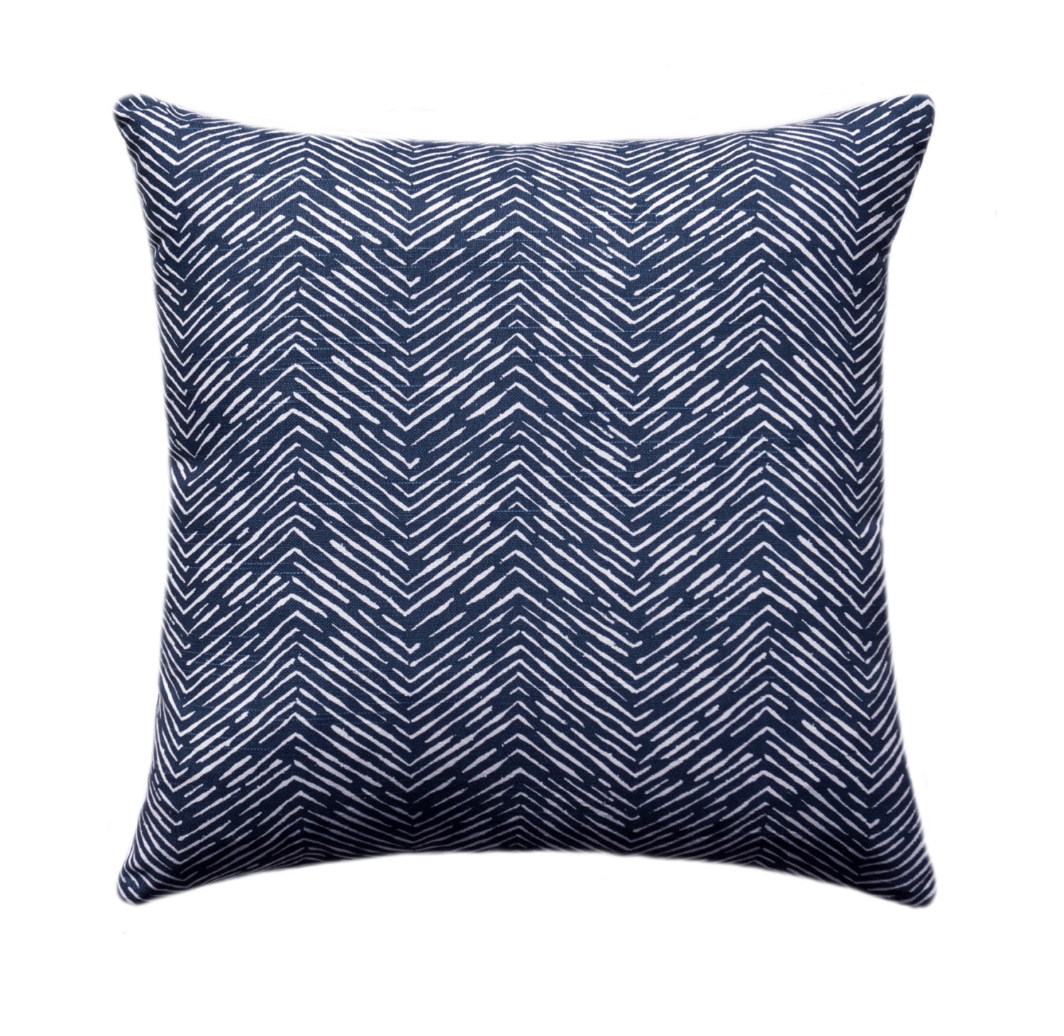 Navy Blue Herringbone Decorative Pillow Cover Navy Throw