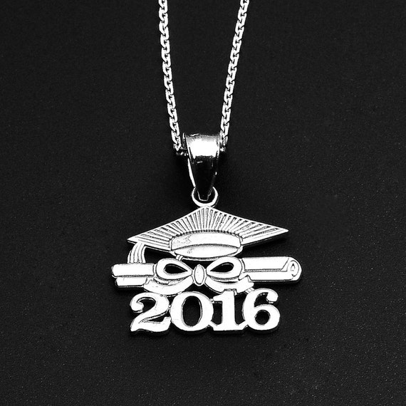 2016 Class Graduation Sterling Silver Pendant Necklace