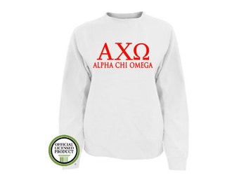 Alpha Chi Omega Comfort Colors Sweatshirt, Greek pullover, Greek gift, Sorority gift, Big and Little, Alpha Chi Omega, Alpha Chi