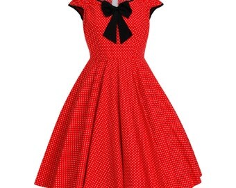 Mickey Minnie Mouse Dress Disney Dress Summer Dress Polka Dot Dress Birthday Dress Red Dress Pin Up Dress 50s Party Dress Plus Size Dress