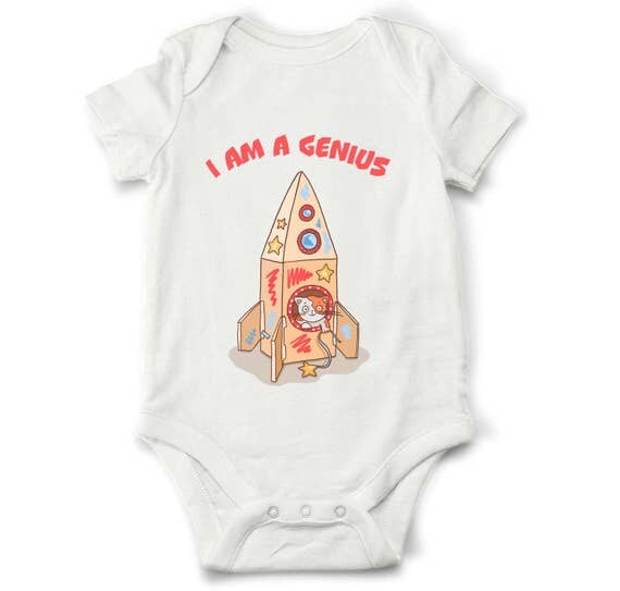Items similar to I am genius shirt or bodysuit, baby gift, funny
