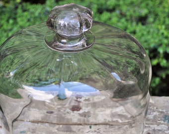 Glass dome in moulded glass with cut by LaBourgognedeNath on Etsy