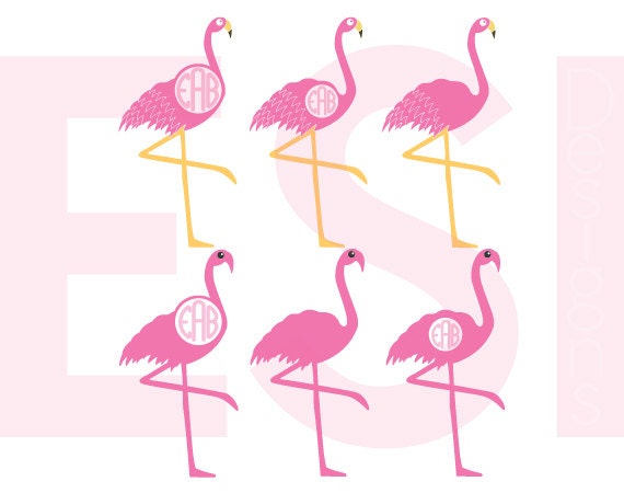 Download Flamingo svg Flamingo Monogram svg Bird svg summer svg cut