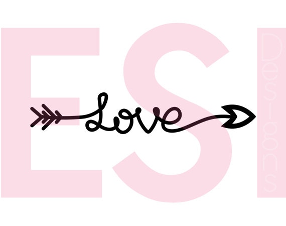 Download Love Arrow svg file SVG DXF EPS for use with Silhouette
