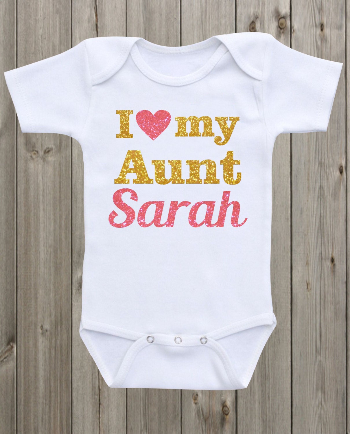 Baby girl clothes I love my Aunt onesie Newborn onesie Custom