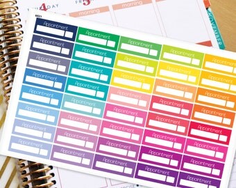 Appointment Planner Stickers Erin Condren Life Planner (ECLP) - 40 Appointment Stickers (#6021)