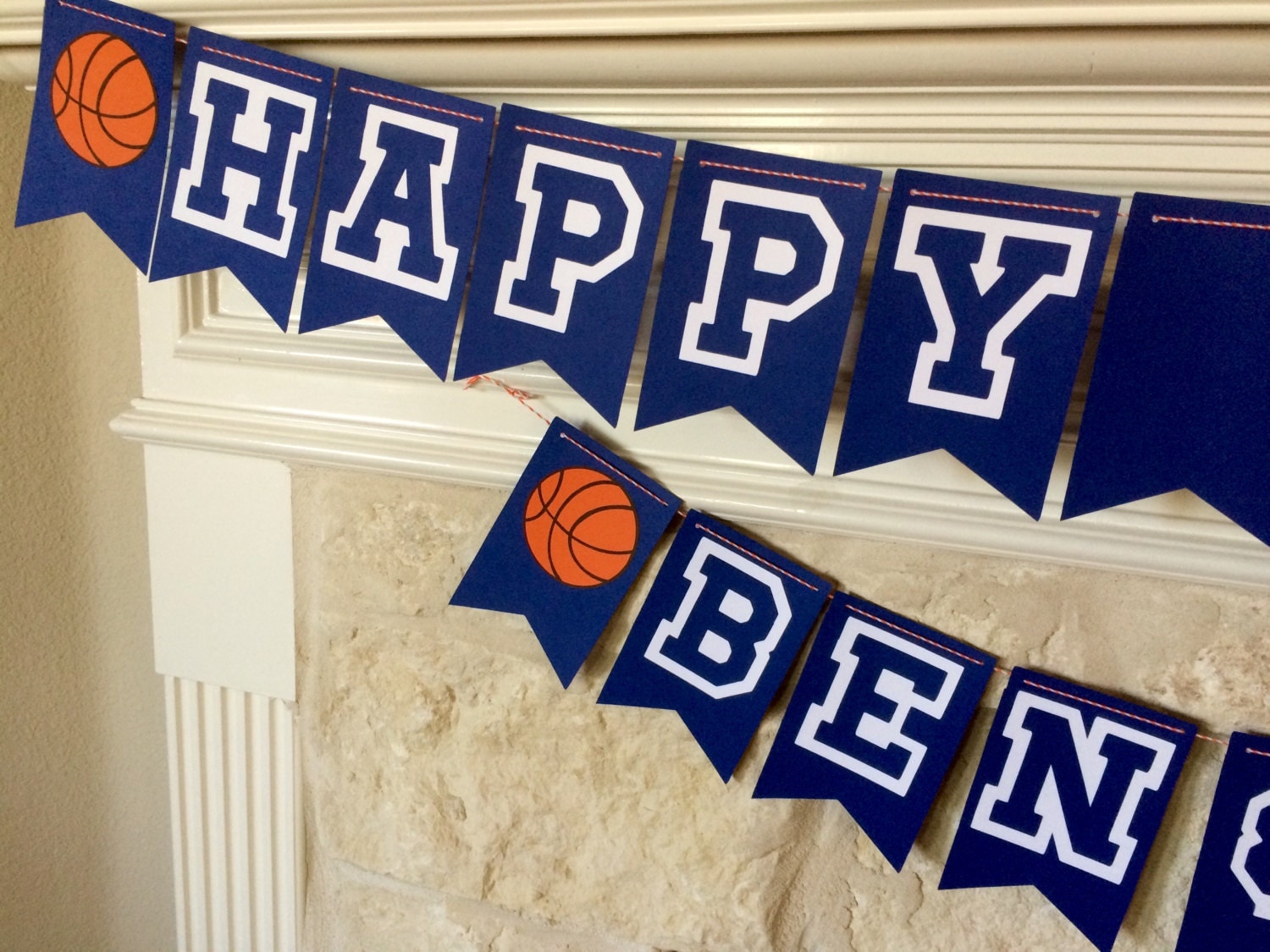 Basketball birthday banner with name and age by NineStarStudios
