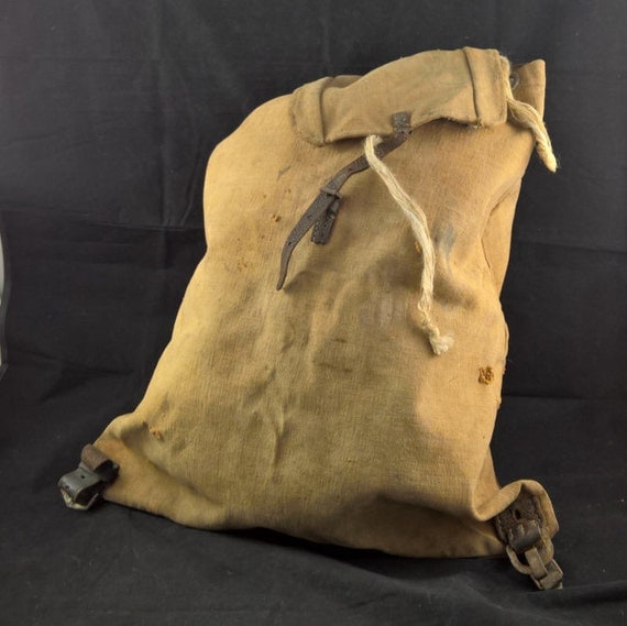 vintage boy scout canvas backpack