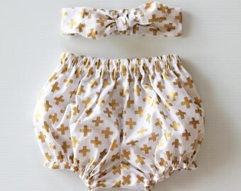 Baby Girl Outfit, Baby Girl Clothes, Set, Baby Bloomers Set, Baby Headband, Baby Girl Headband, Baby Bloomers, Baby Clothing