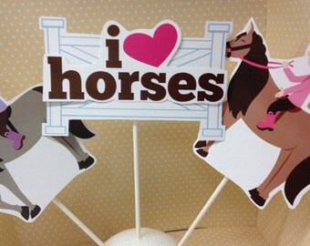 Adopt A Horse Party Supplies 73 Pcs , 18 Stuffed Horse Adopt A Pet Birthday Party