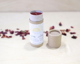 Tinted Lip Balm + Cheek Stain | | Gifts for Her | Organic Lip Balm | Lip Stain | Organic Makeup | Organic Lip Stain | Gifts for Mom