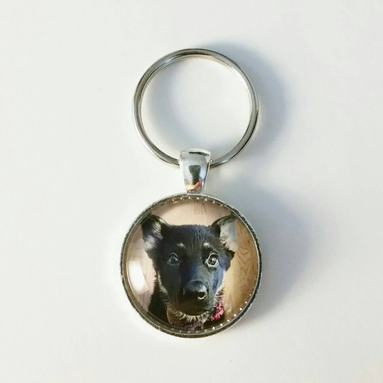 Dog Keychain Personalized Dog Keychain Dog by TerrenEssence