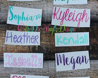 Personalized Name Decal - Custom Name Decal - Any Word Decal - Custom Decal - School Decal - Name Decal - Word Decal - Vinyl Decal - Preppy