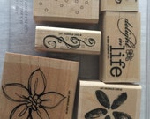 Stampin' Up Delight In Life Wooden stamp set - RETIRED
