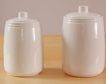 Beauce ceramic white canister set C-3098