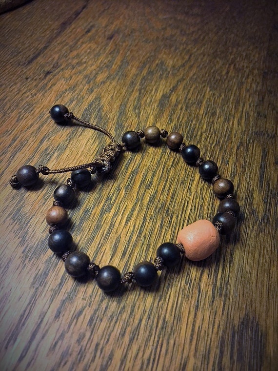 Hand Knotted Tiger Kamagong Wood Beaded Bracelet With