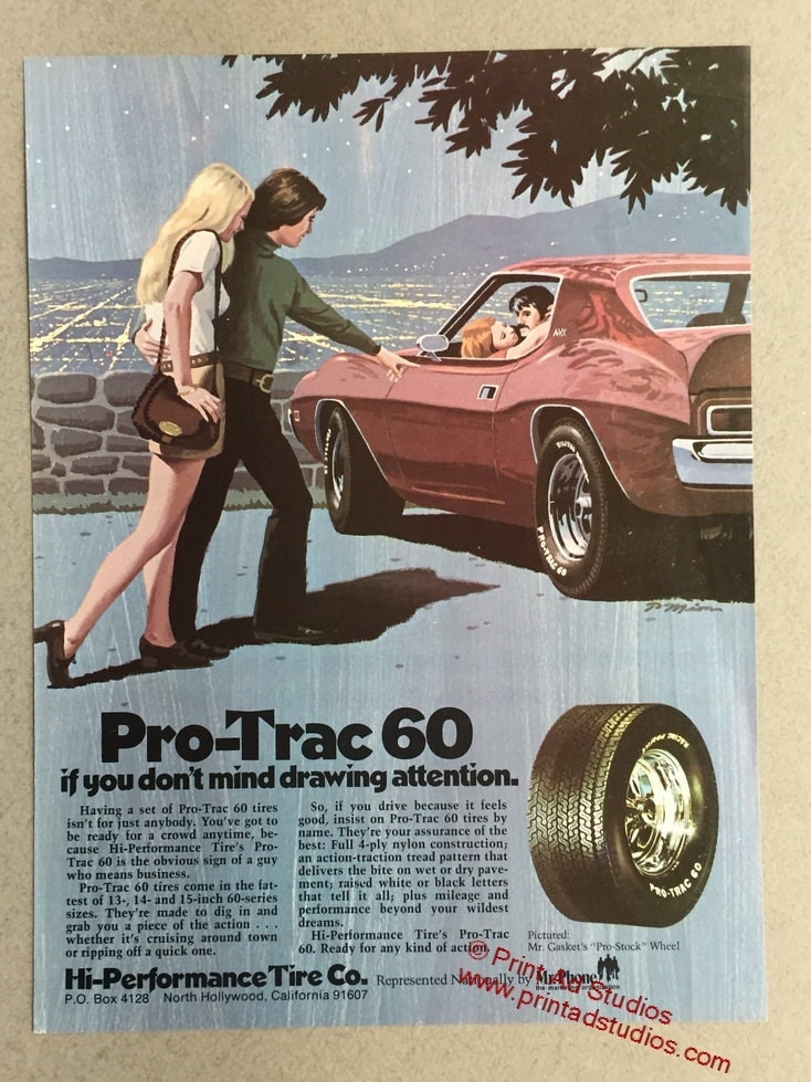 1979 HiPerformance Tire Co. Print Ad for ProTrac 60 Tires