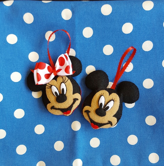 Mickey and Minnie Mouse felt by DebsArtsyEnchantment on Etsy