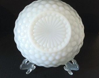 Milk Glass Bowl |Anchor Hocking Milk Glass Bowl, Milk Glass Bubble Bowl
