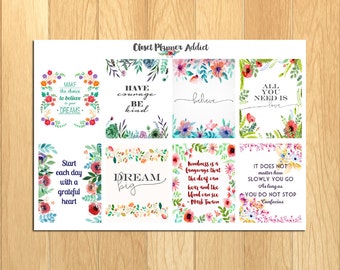 Motivational & Inspirational Quotes Planner Stickers (MS-002)
