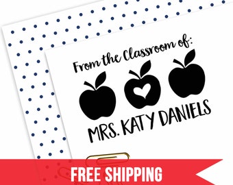 Custom Teacher Stamp-School/Classroom Library Stamp-Book Stamp-Teacher Gift-Self Inking-Personalized Stamp