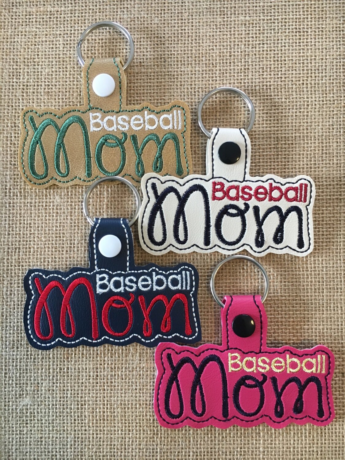 Baseball Mom Keychain Baseball Keychain Baseball by SewInspiredNC