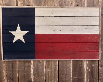Wooden Texas Flag - Texas Wall Decor - Large Wooden Signs - Reclaimed Wood Texas - Flag Wall Art - Wood Texas Sign - Reclaimed Wood Signs