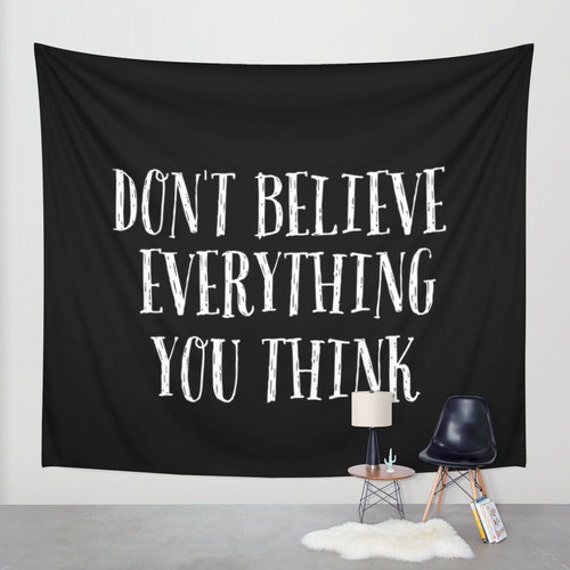 Believe Quote Tapestry Quote Wall Hanging by CharmsofInspiration