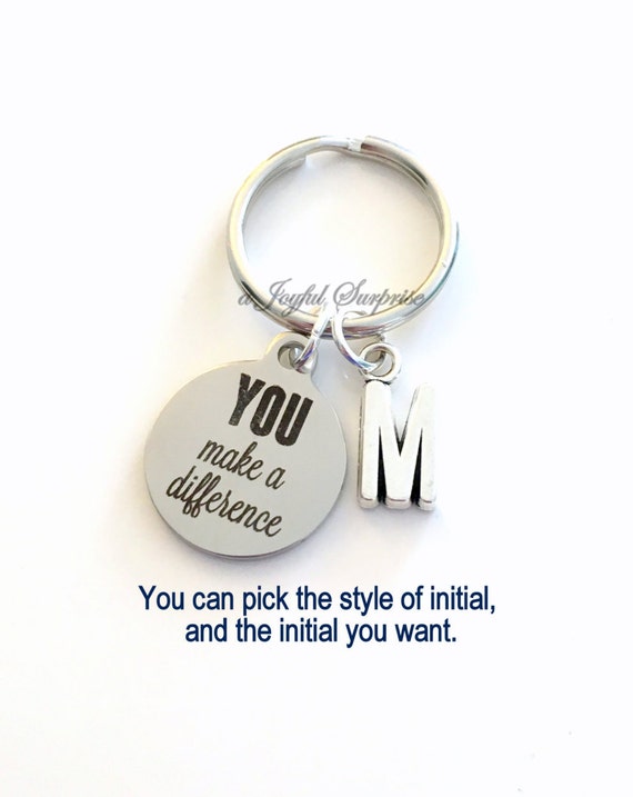 You make a Difference KeyChain Thank you Keyring Key chain