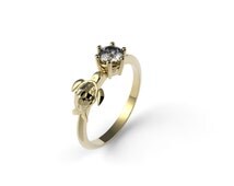 sea turtle wedding ring