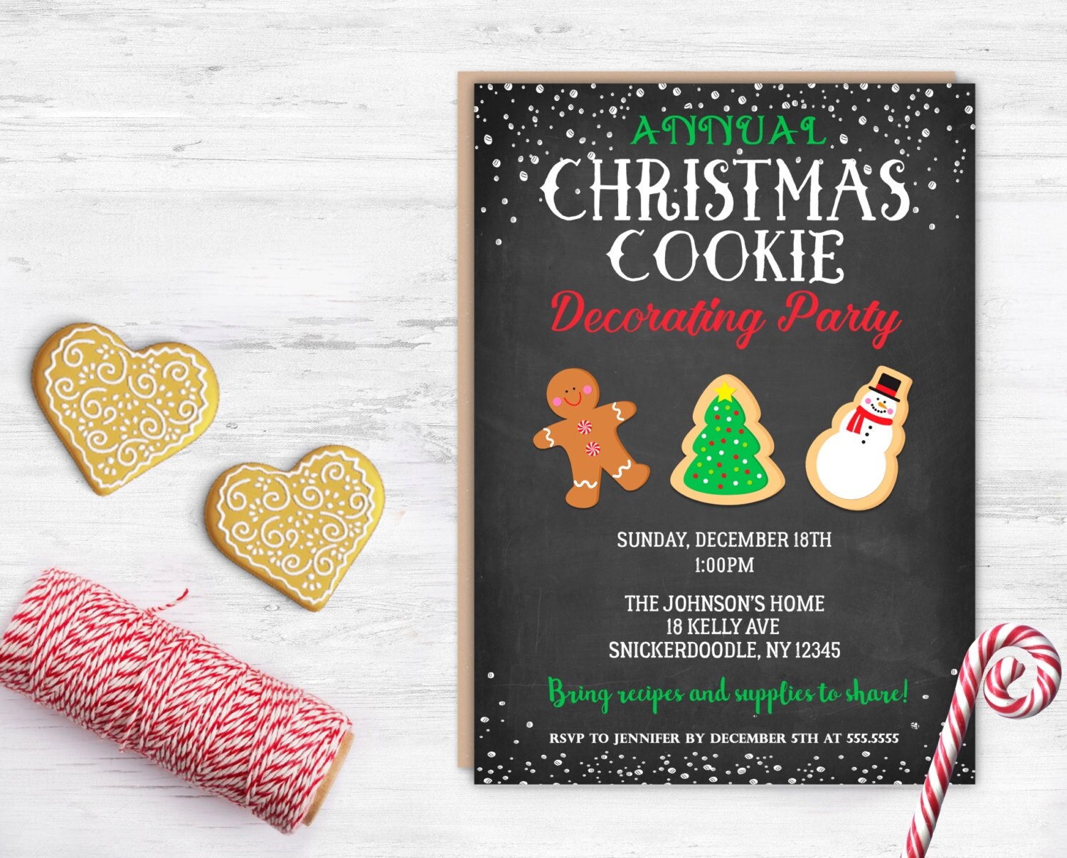 Christmas Cookie Decorating Party Invitations Free 9