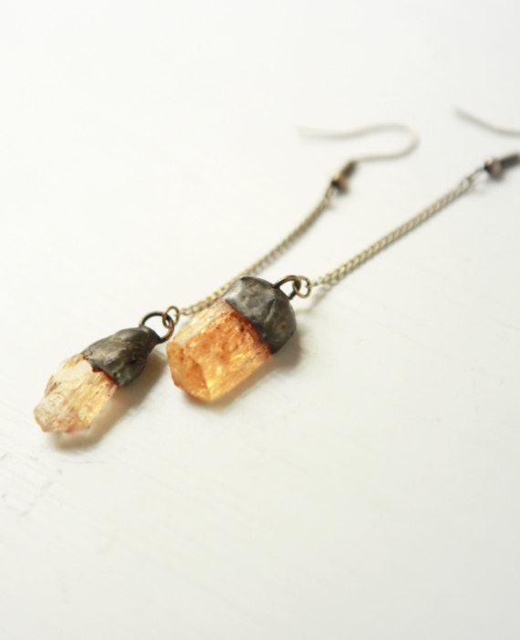 topaz earrings orange topaz earrings stunning by SplendorDulac