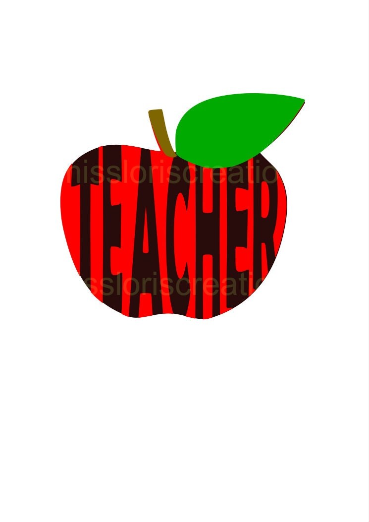 Download Teacher apple SVG cut filescrapbook vinyl decal wood sign