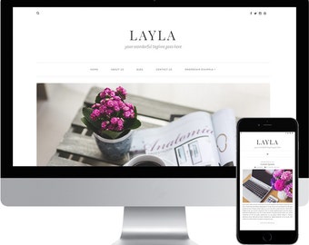 Premade Blogger Template - Responsive Blogger Template - Modern Blogger Template - Minimalist Template - Photography Template - Layla