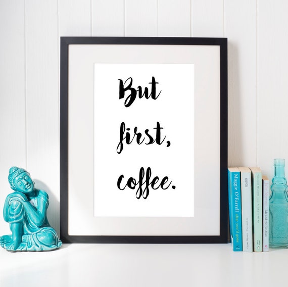 Office Coffee Sign Coffee Phrase Sign Big Minimal Poster