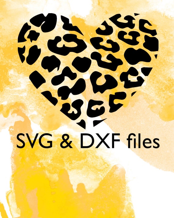 Download Leopard heart svg dxf files Valentine svg files for