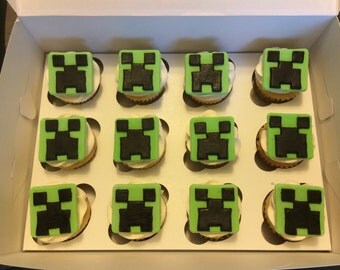 Minecraft Inspired Cupcake Toppers