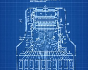 Stenotype Machine Patent - Law Firm Decor, Lawyer Gift, Court Reporter Gift, Patent Print, Wall Decor, Law, Patent Print